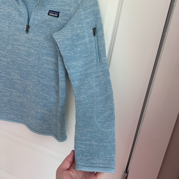 Girls XL (14) Patagonia Blue Better Sweater 1/4 Zip Fleece Pullover - Picture 5 of 7